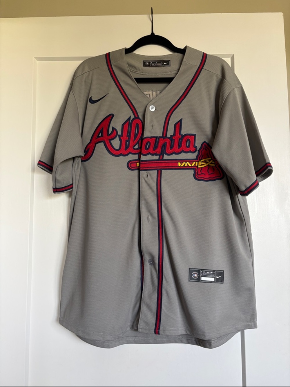 Spencer Strider Away Gray Atlanta Braves Jersey